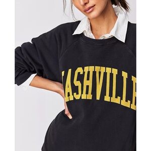NWOT Free People Retro Brand “NASHVILLE” Sweatshirt